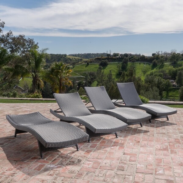 Outdoor Wicker Lounge Chairs (Set of 4) by Christopher Knight Home