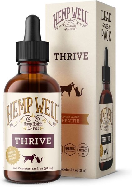 Hemp Well Hemp Thrive Liquid Cat and Dog Supplement， 16-oz bottle