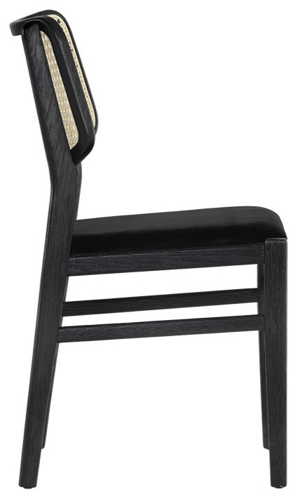 Annex Dining Chair  Velvet Black / Natural  Set of 2   Tropical   Dining Chairs   by Sunpan Modern Home  Houzz