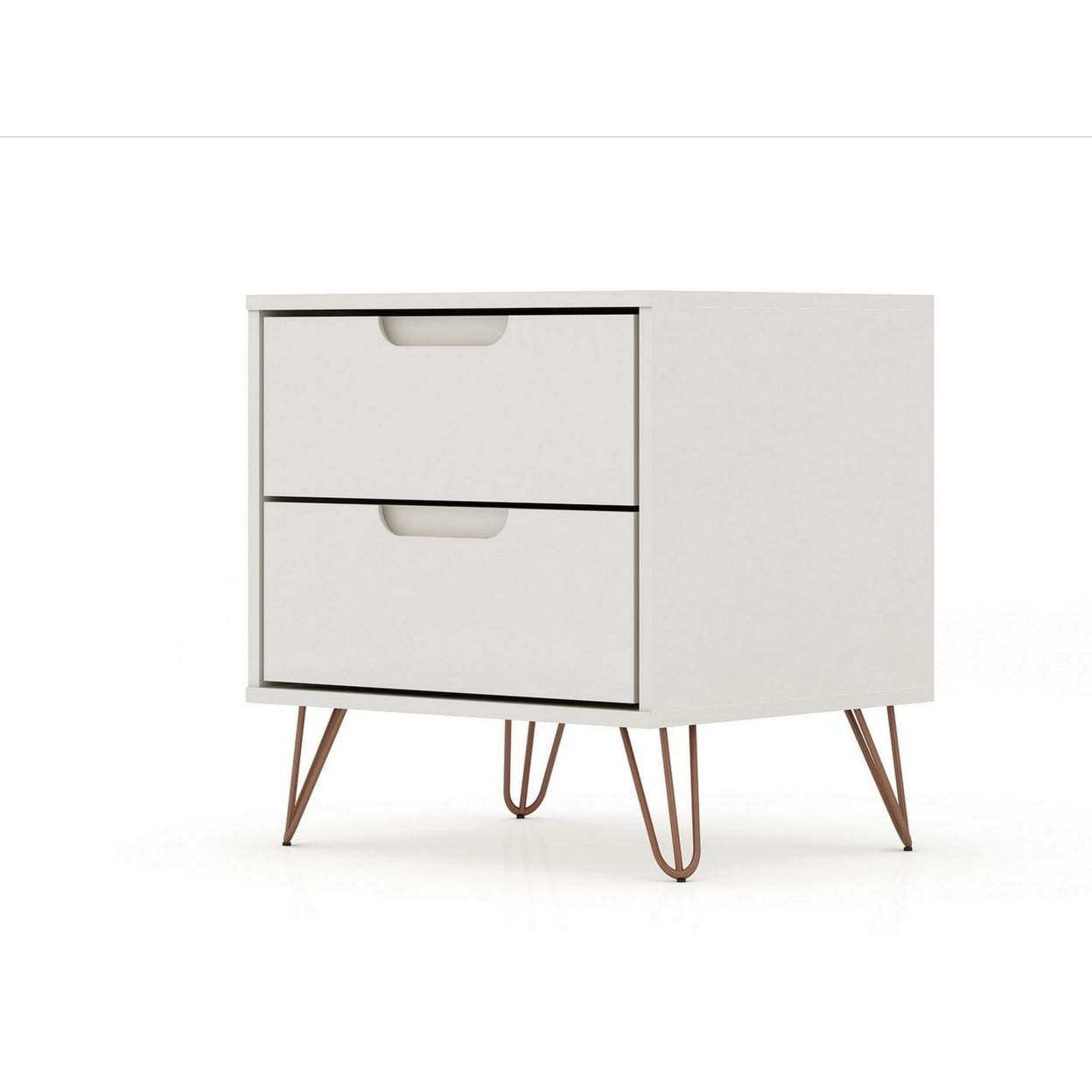 Rockefeller 2.0 Mid-Century- Modern Nightstand with 2-Drawer in