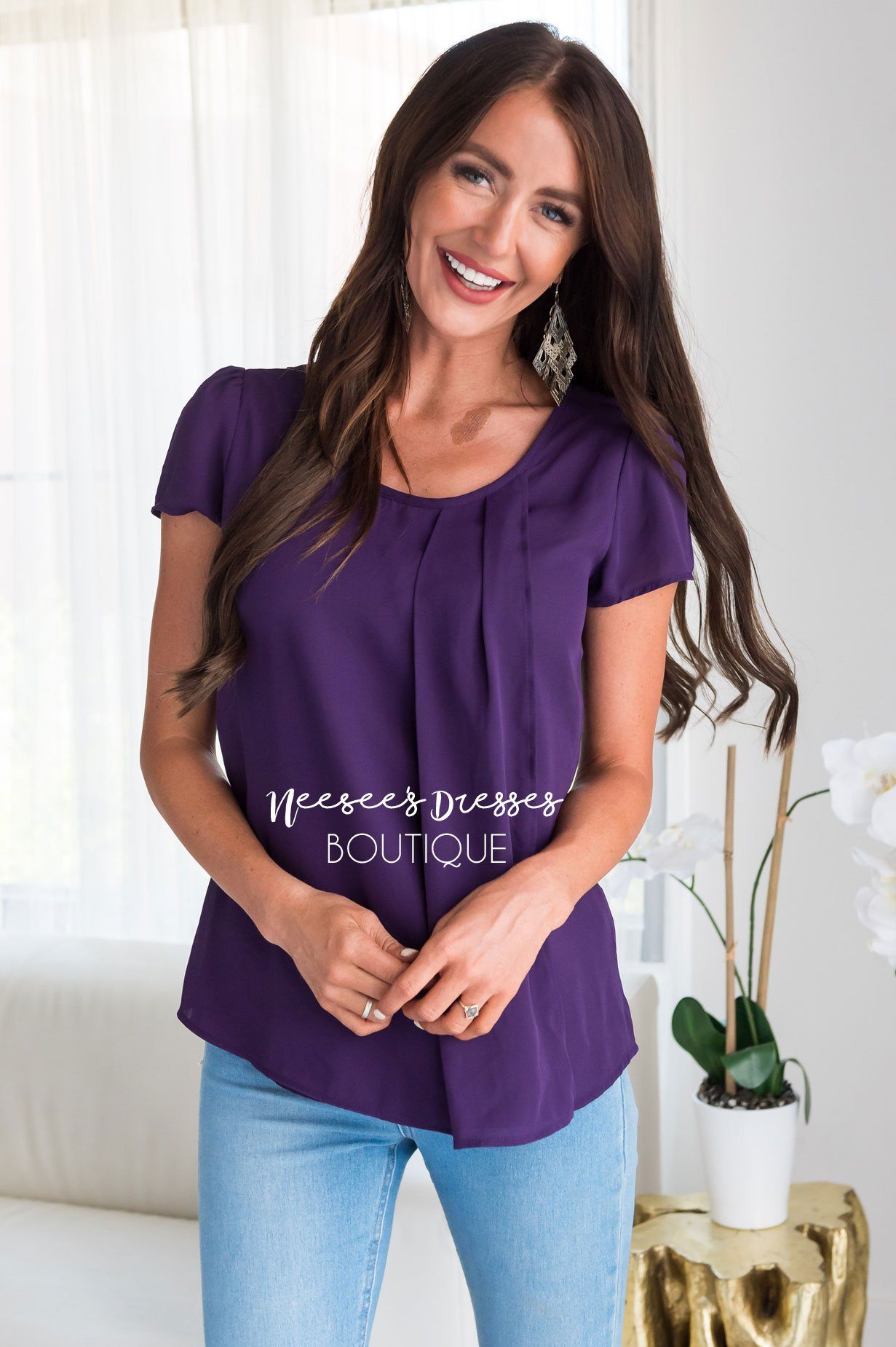 Eggplant Drape Top