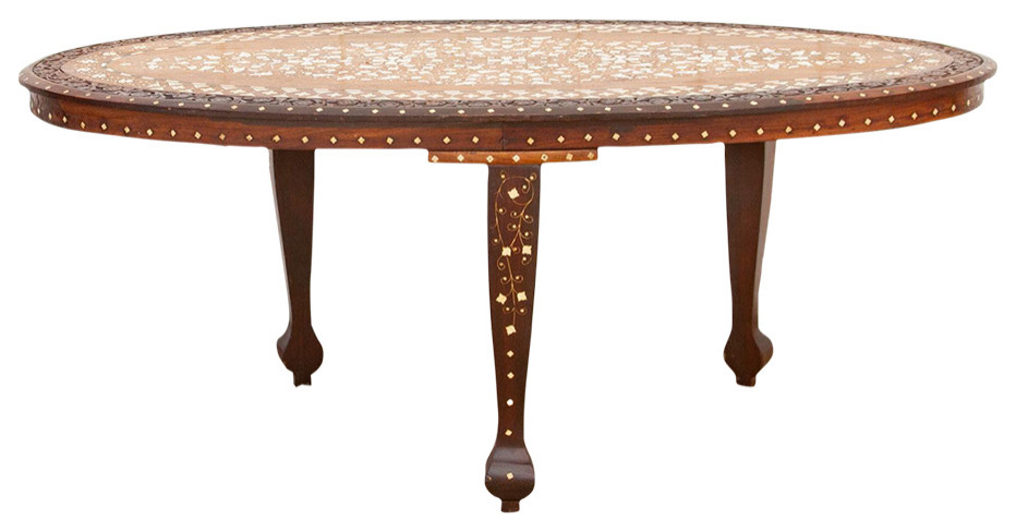 Mid Century Anglo Indian Inlay Coffee Table   Eclectic   Coffee And Accent Tables   by De cor  Houzz