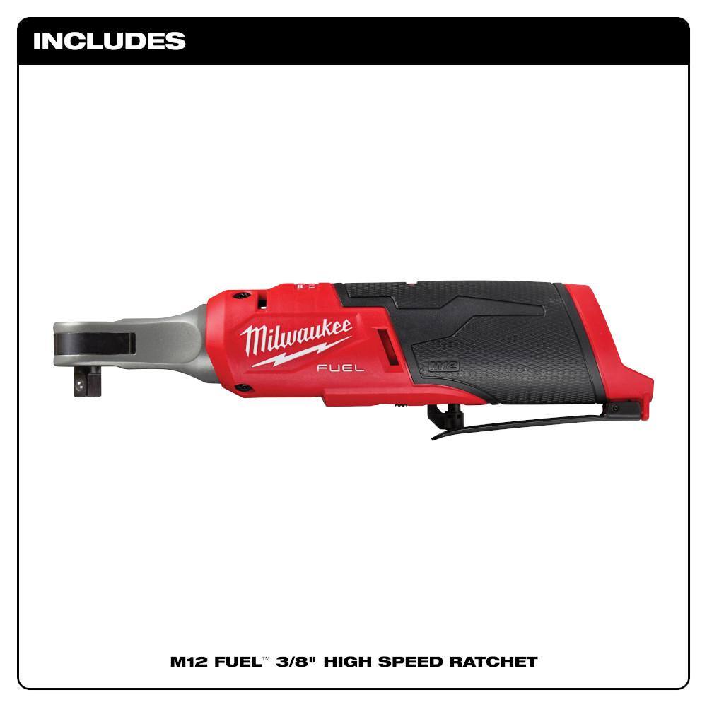 MW M12 FUEL 12-Volt Lithium-Ion Brushless Cordless High Speed 38 in. Ratchet (Tool-Only) 2567-20