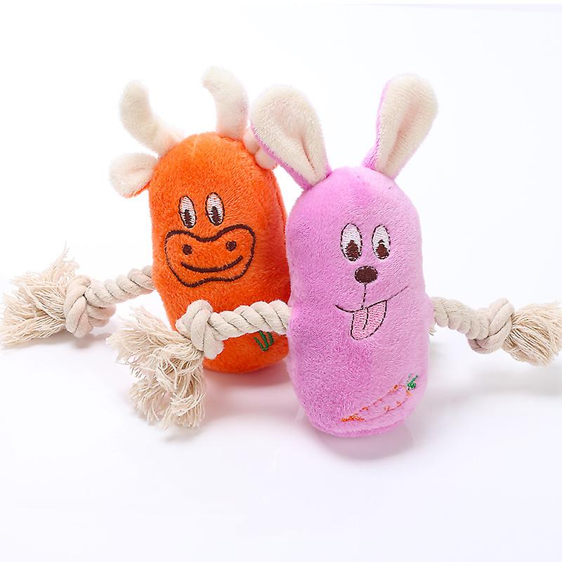 Cute Cartoon Sounding Dog Toy Pet Plush Sounding Toy Dog Teeth Cleaning