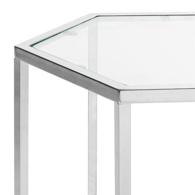 Teagan End Table Chrome Safavieh