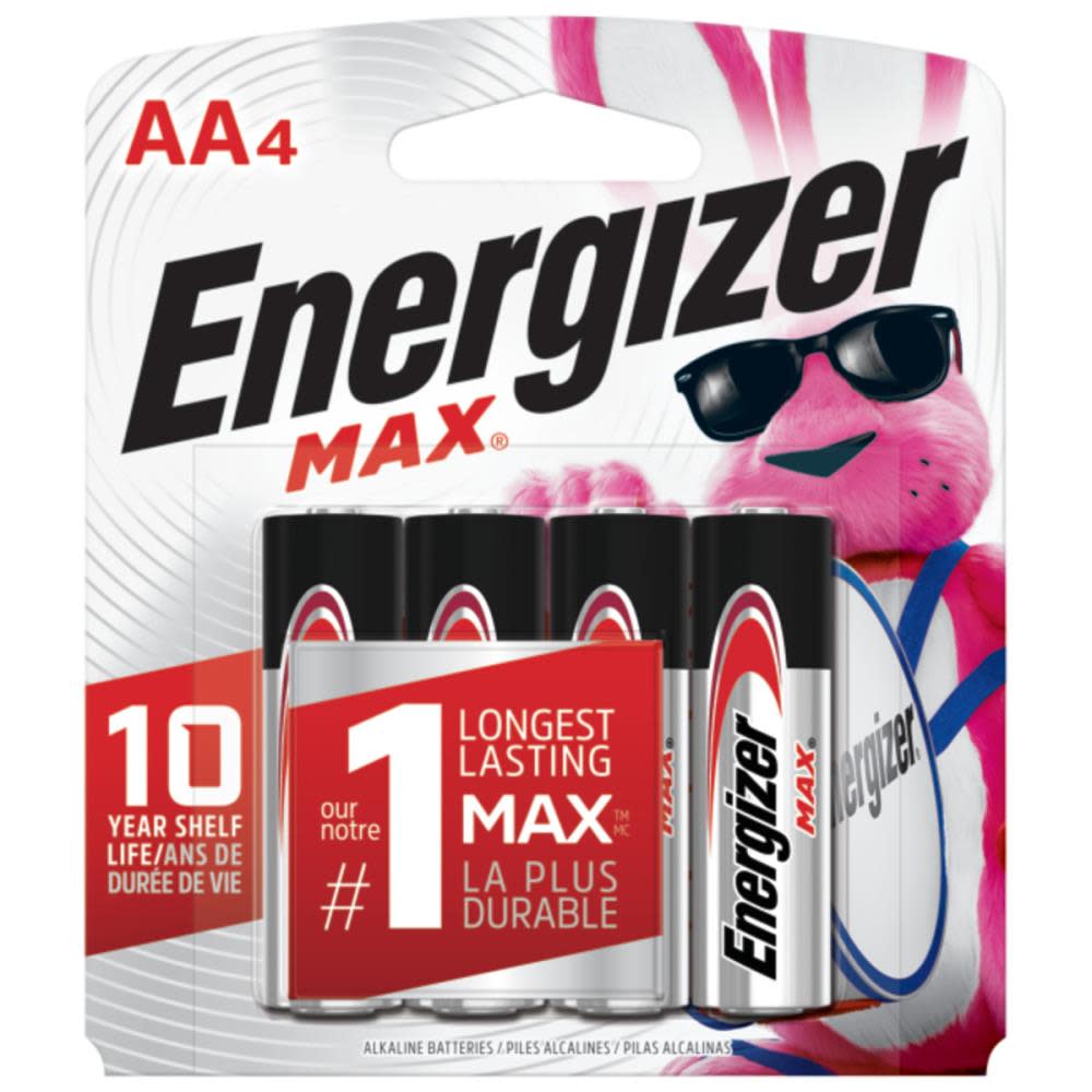 MAX Alkaline AA Batteries， 4 Pack ;