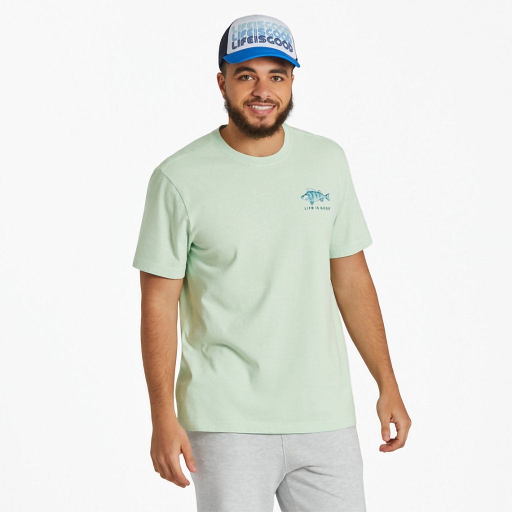 Life Is Good  Men's Diversified Freshwater Catches Crusher Tee