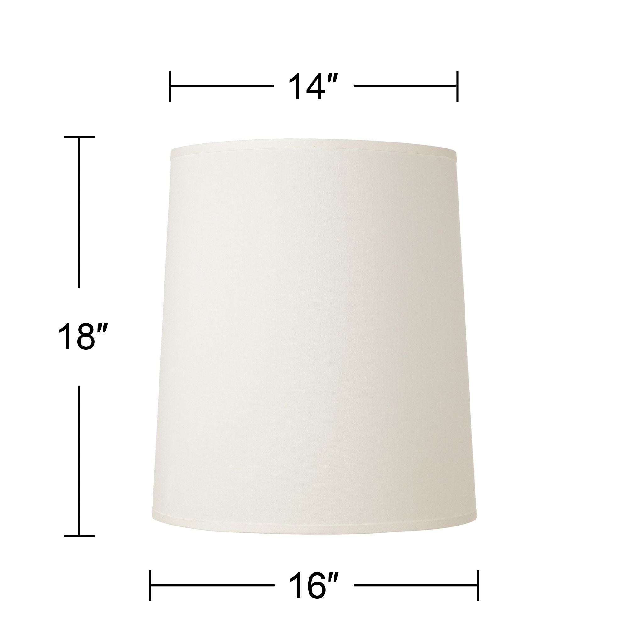 Brentwood Drum Lamp Shade Off-White Fabric Large 14