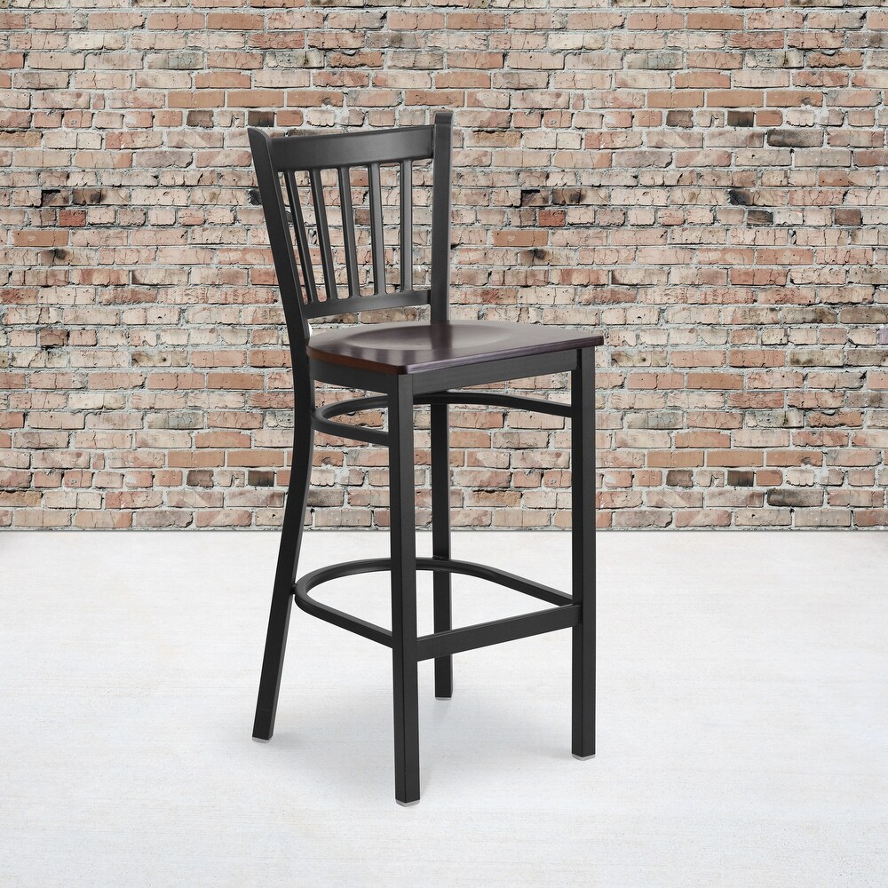 Vertical Back Metal Restaurant Barstool   16\