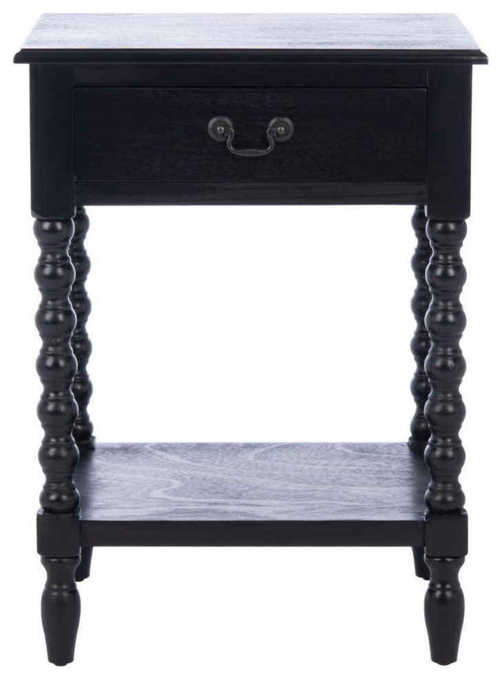 Calico Accent Table Black   Traditional   Side Tables And End Tables   by AED Luxury Home Decor  Houzz