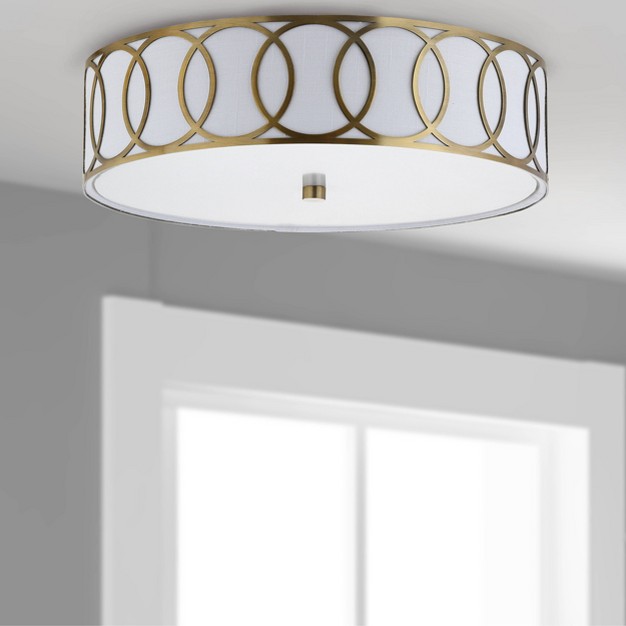 Metal Aubrey Flush Mount includes Energy Efficient Light Bulb Jonathan Y