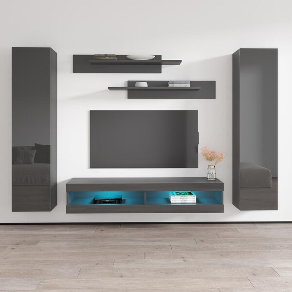 Fly AB1 34TV Wall Mounted Floating Modern Entertainment Center