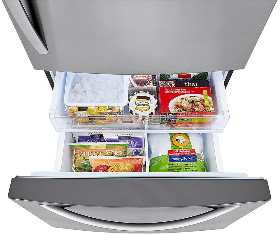 LG 26 Cu. Ft. PrintProof Stainless Steel Bottom Freezer Refrigerator