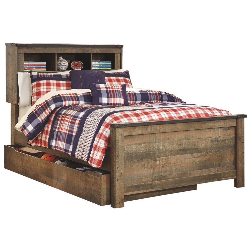 Trinell Bookcase Bed with Trundle Storage