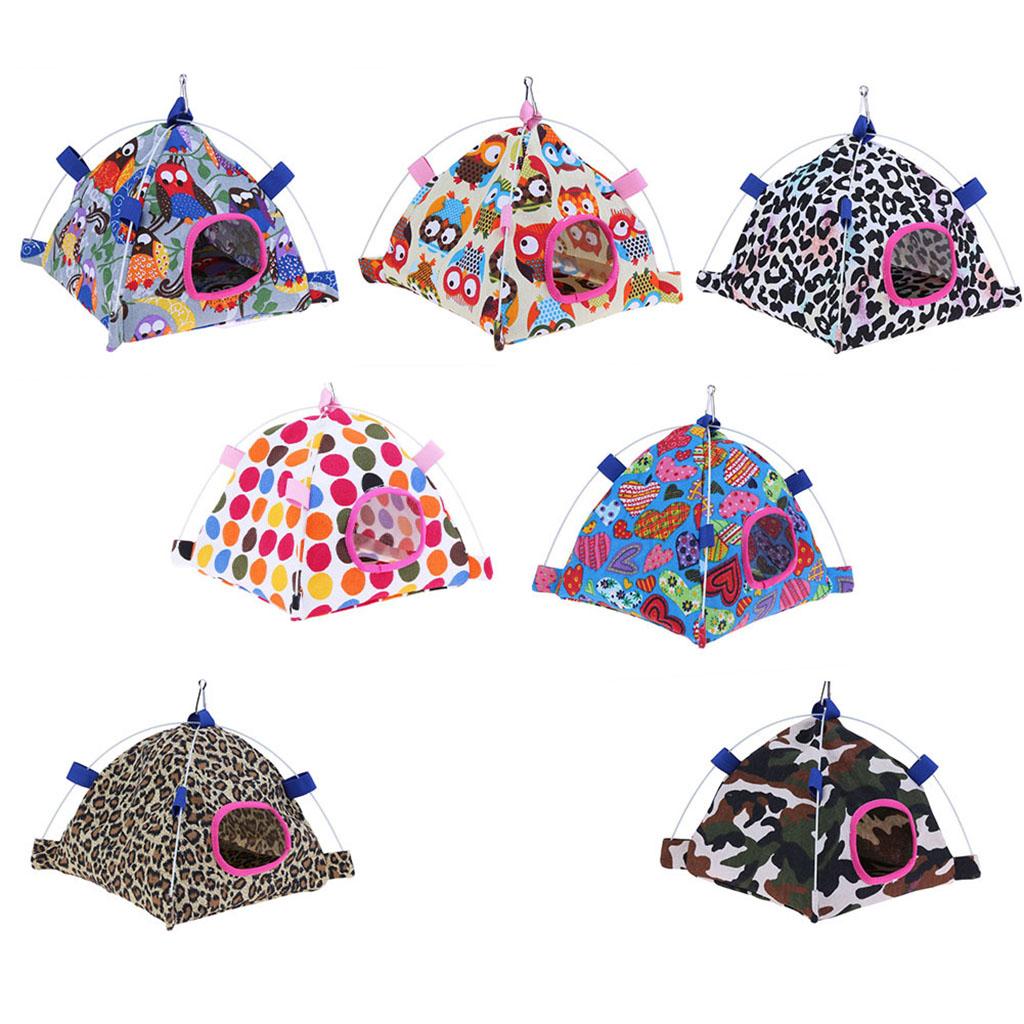 Bird Parrot Sleeping Tent Hut Hanging Hammock for Parakeet Hangable Cockatoo Toy