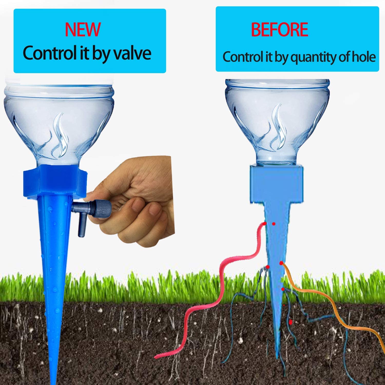 6pcs Self-Watering Kits Automatic Waterers Drip Irrigation Indoor Plant Watering Device Plant Garden Gadgets Creative