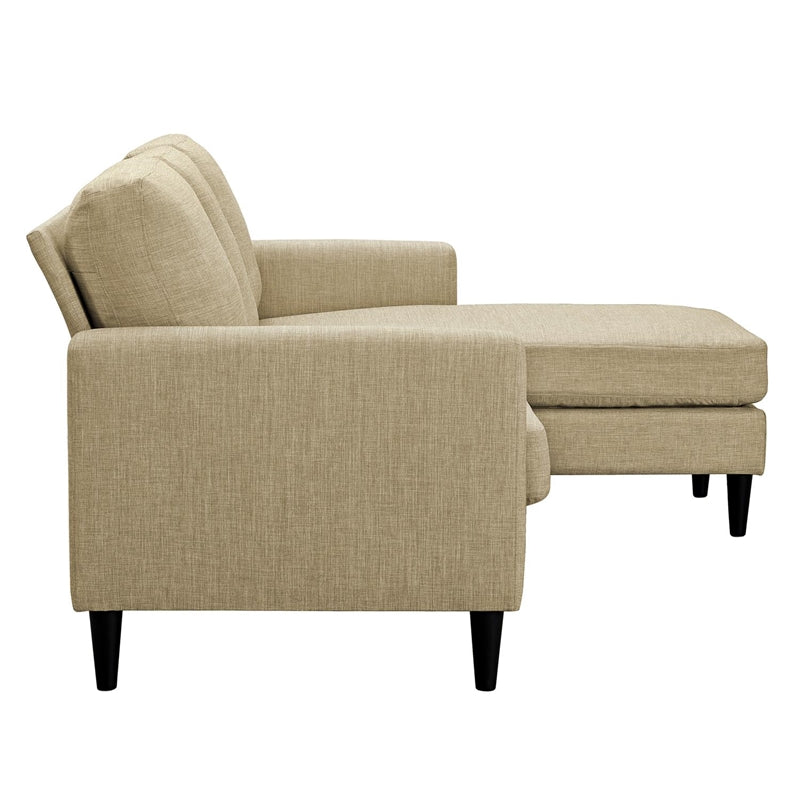 Dorel Living Beckie Reversible Sectional Sofa in Beige