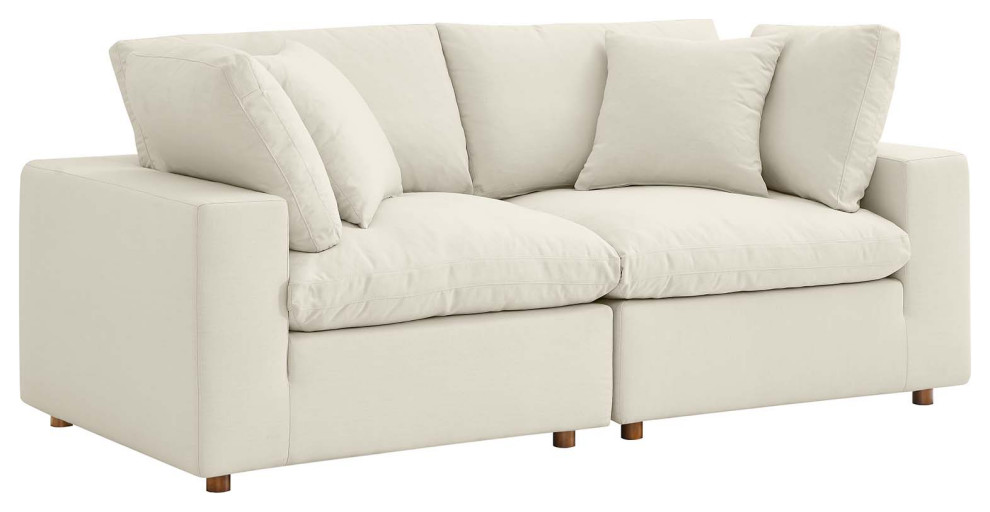 Commix Down Filled Overstuffed 2 Piece Sectional Sofa Set   Transitional   Loveseats   by Modway  Houzz