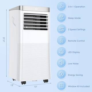 Gymax 3-in-1 Portable Air Conditioner 10000 BTU Air Cooler w24H Timer GYM09408