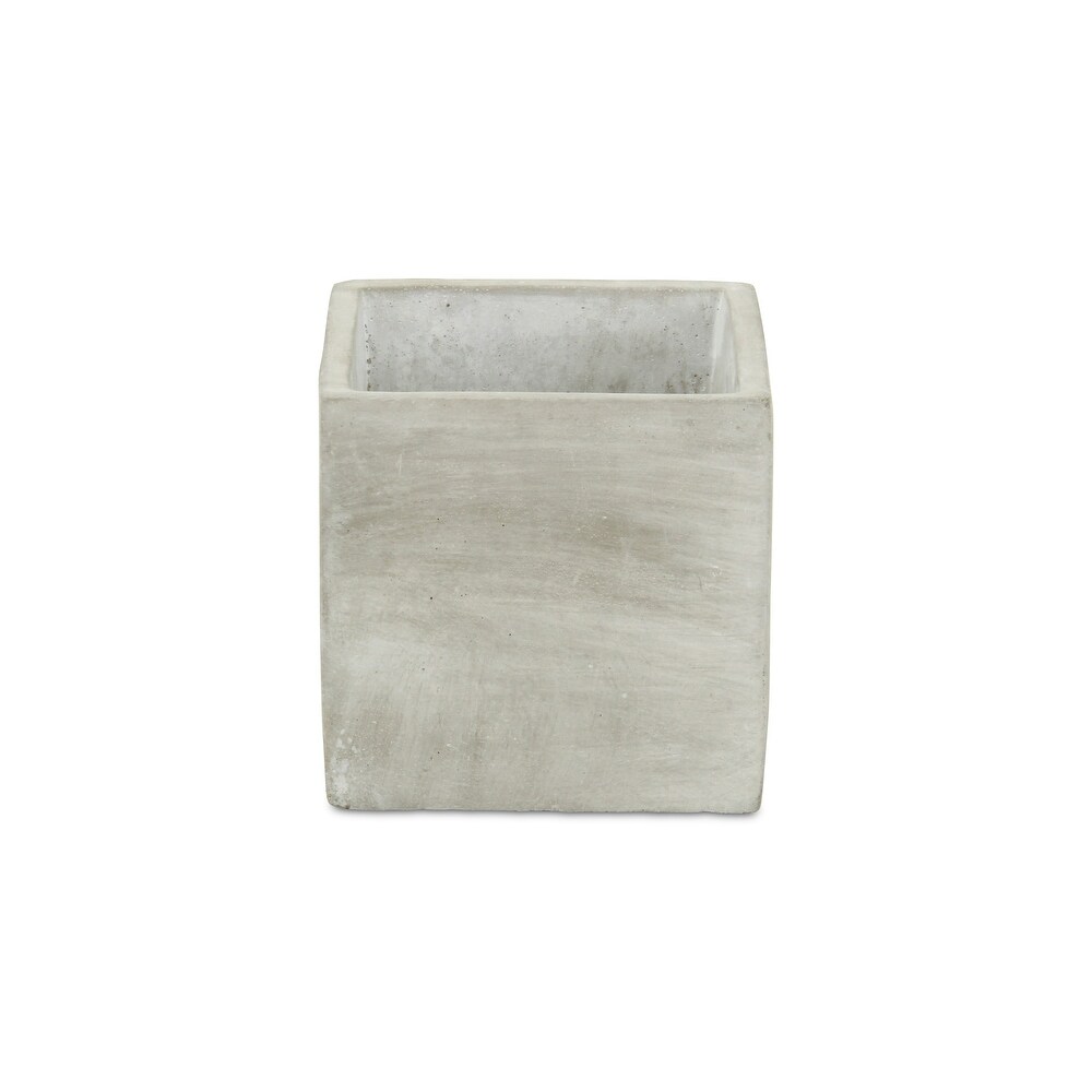 Urbanstone Gray Cement Cubic Pottery