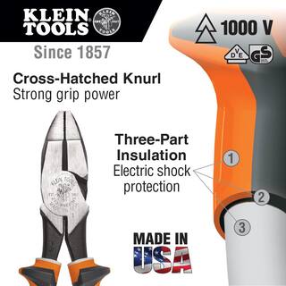 Klein Tools Insulated Pliers Slim Handle Side Cutters 8-Inch 2138NEEINS