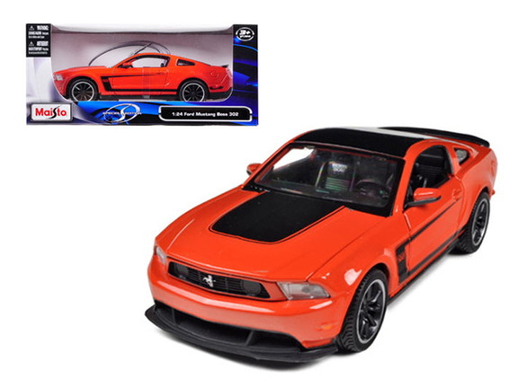 Maisto 2012 Ford Mustang Boss 302 Orange and Black...