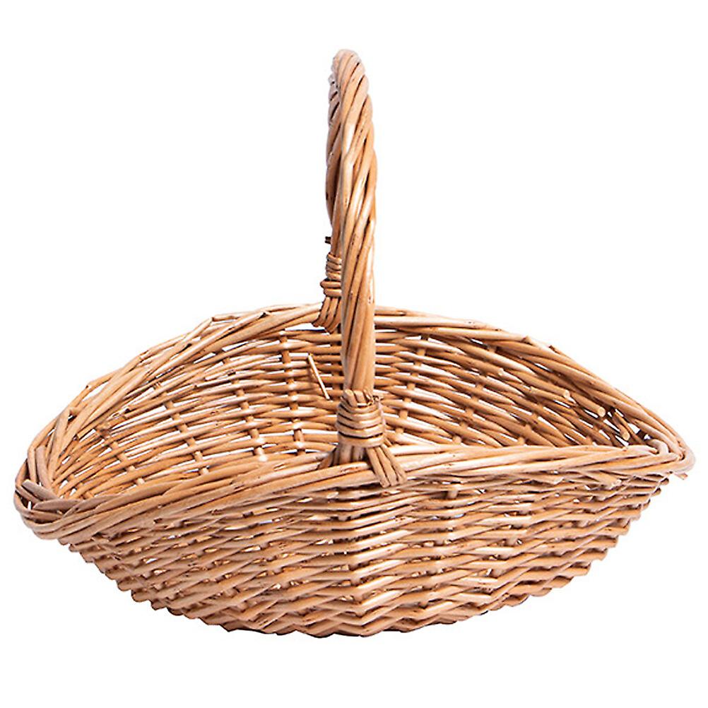 Wicker Picnic Basket Empty Basket Eggs Candy Storage Basket Flower Storage Basket