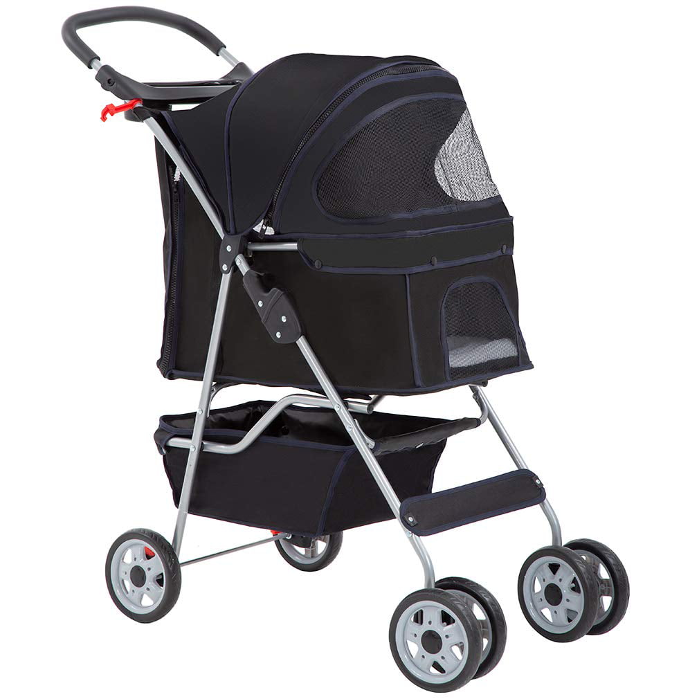 BestPet Folding Pet Stroller， Black， 39