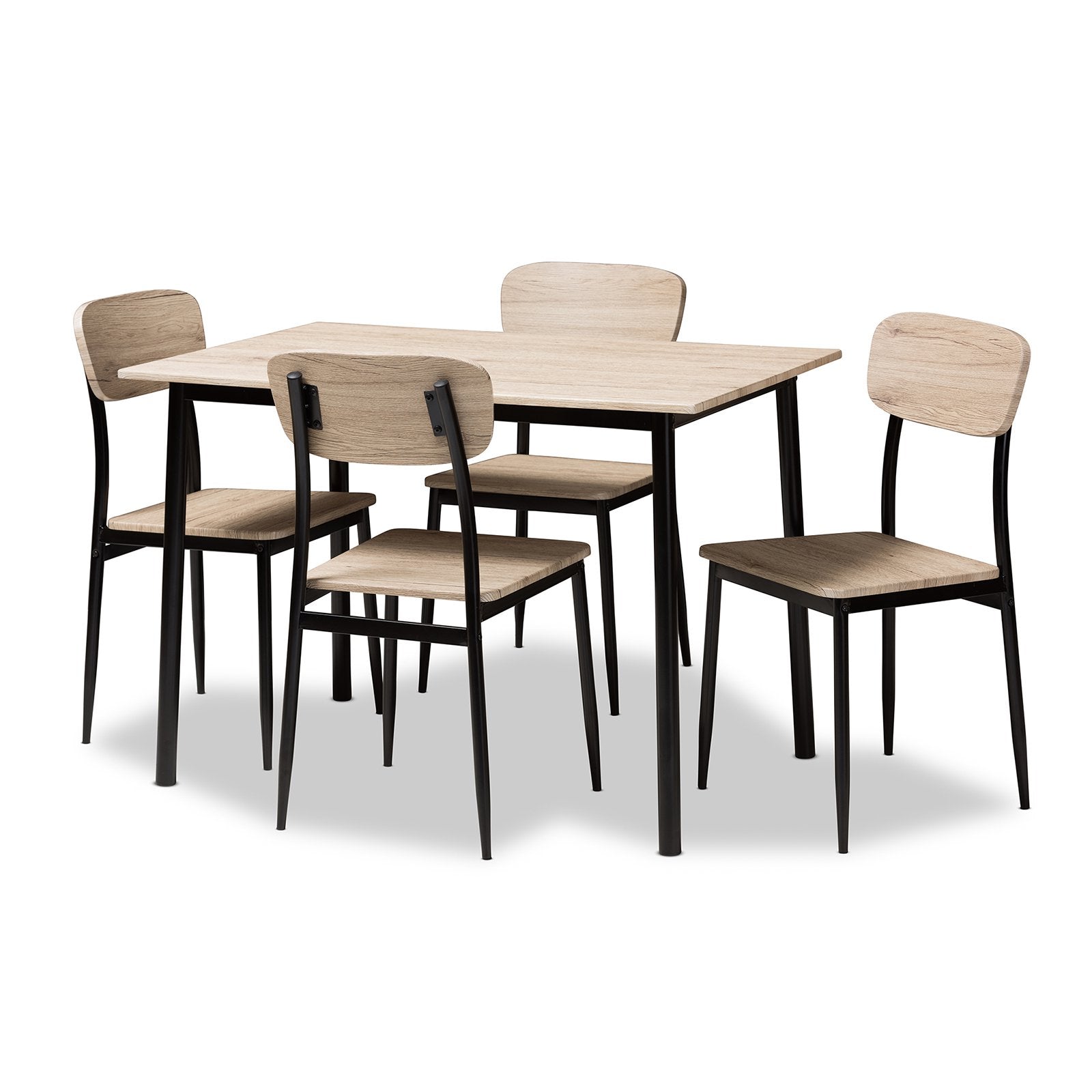 Baxton Studio Honore 5 Piece Dining Table Set