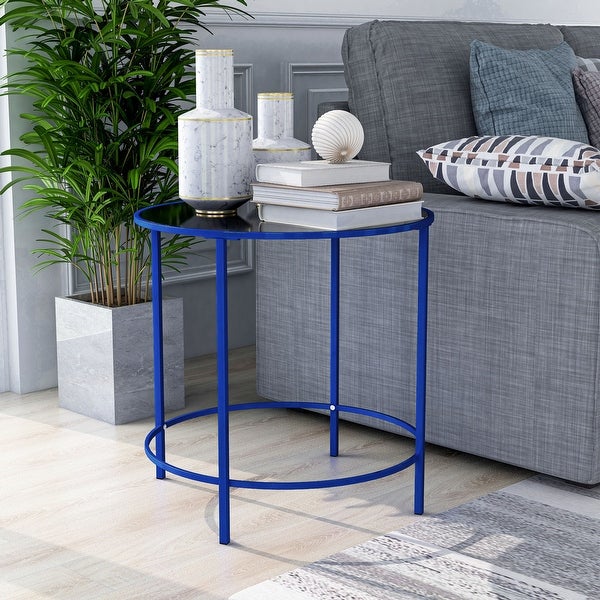 Furniture of America Llewellyn Contemporary Round 22-inch Side Table