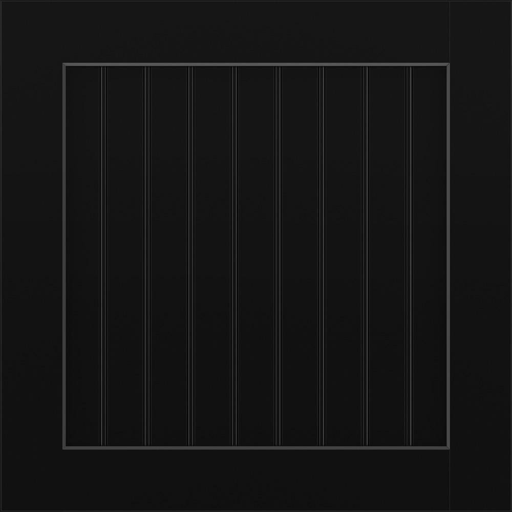 American Woodmark Shorebrook 14 916-in. W x 14 12-in. D x 34-in. H Cabinet Door Sample in Painted Black 97732