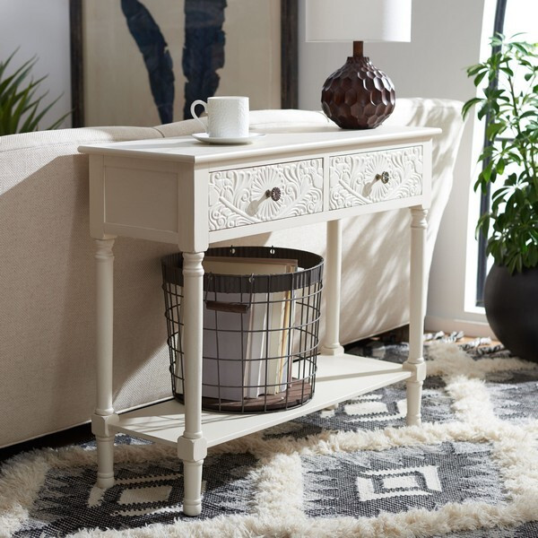 Josie 2 Drawer Console Table   Traditional   Console Tables   by Safavieh  Houzz