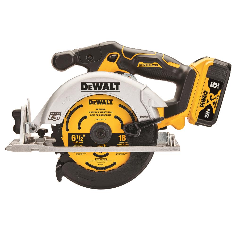 20V MAX 6-1/2 in. Brushless Cordless Circular Saw Kit ;