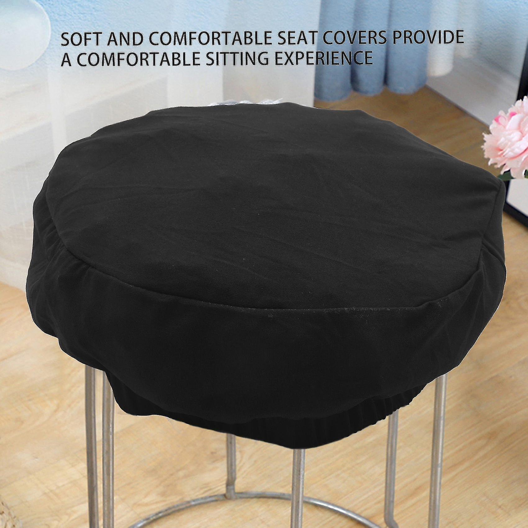 1pcs Round Bar Stool Cover Removable Elastic Chair Pad Protector Office