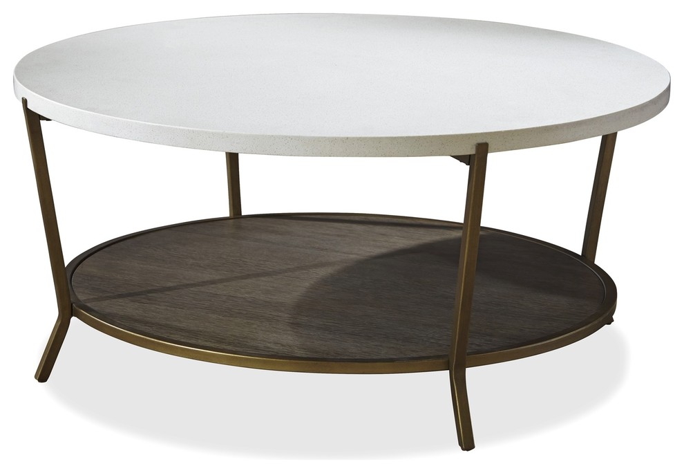 Emma Mason Signature Stoneridge Round Cocktail Table in Brown Eyed Girl   Transitional   Coffee Tables   by Emma Mason  Houzz