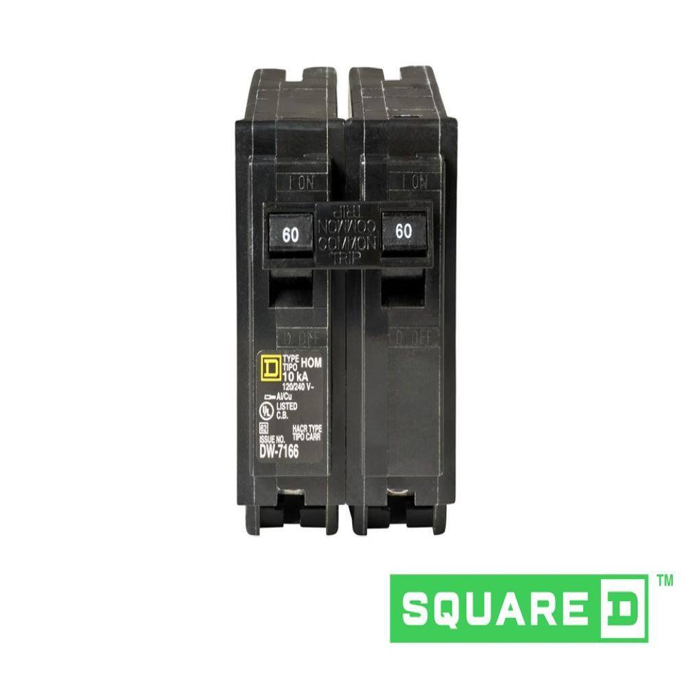 Square D Homeline 60 Amp 2-Pole Circuit Breaker(HOM260CP) HOM260CP