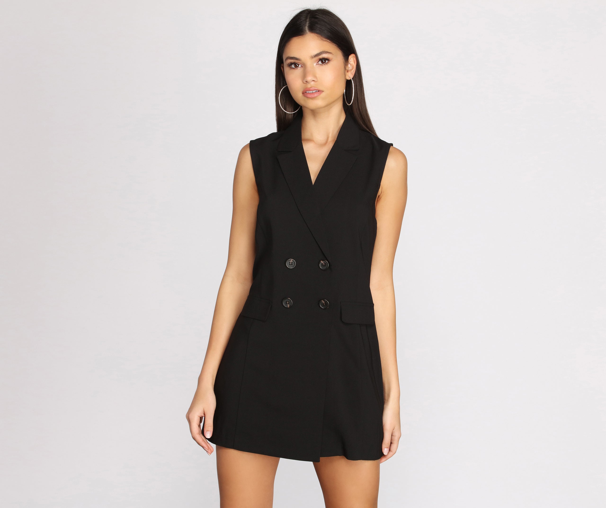 She's Busy Sleeveless Trench Vest