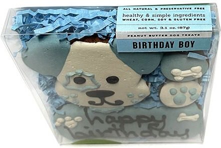 Bubba Rose Biscuit Co. Natural Peanut Butter Flavored Birthday Boy Dog Crunchy Dog Treats， 4 count