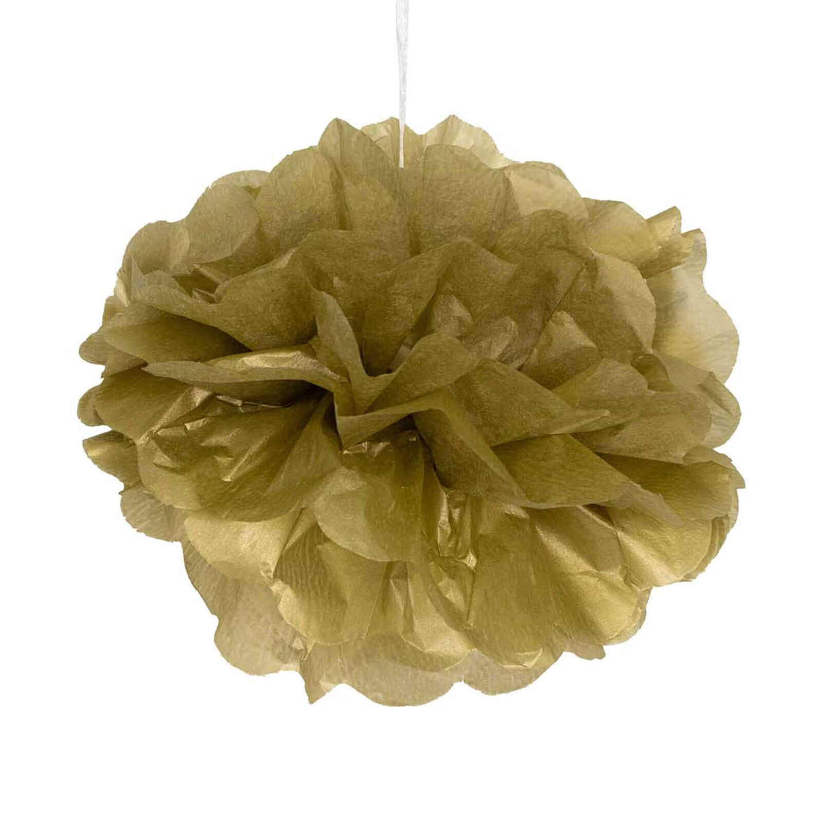 6 Pack Gold Tissue Paper Pom Poms Flower Balls, Ceiling Wall Hanging Decorations 6