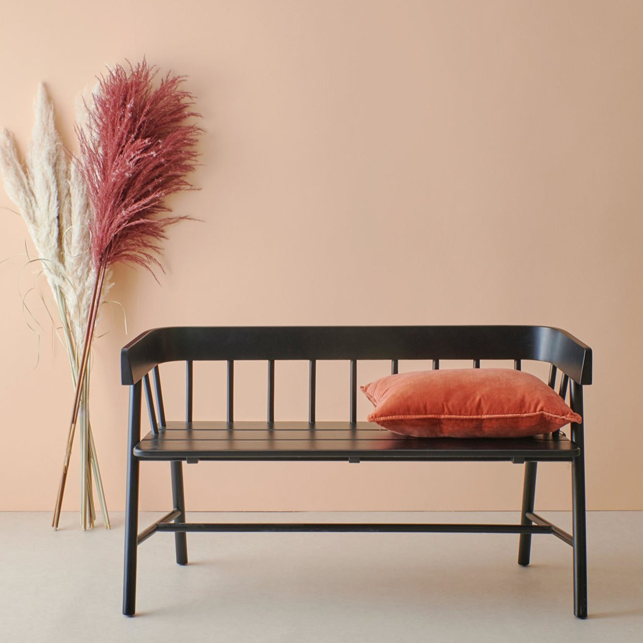 Wooden bench - black