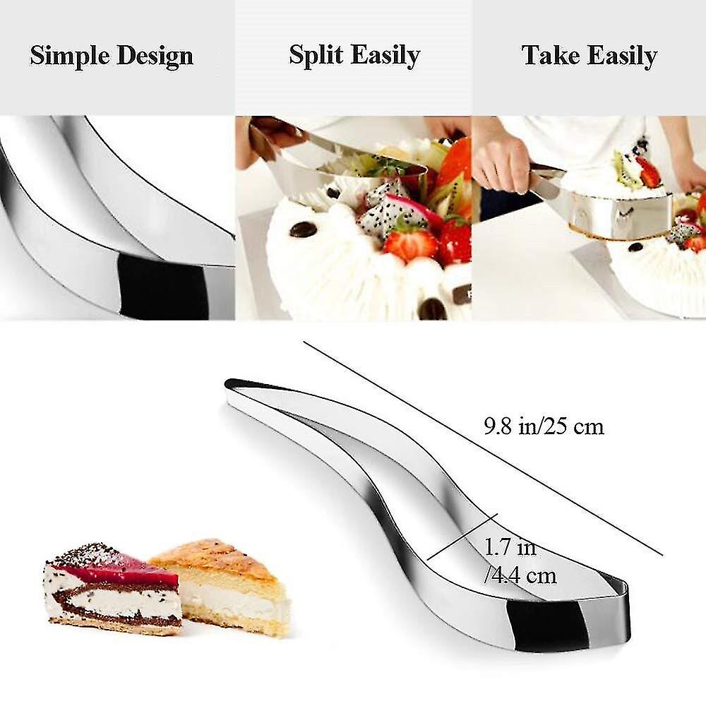 Stainless Steel Cake Slicer Cake Server Pie Knife Pastry Cutter Desert Slicer Cutter Leaf-shape Cake Lifter Divider Mold Tool