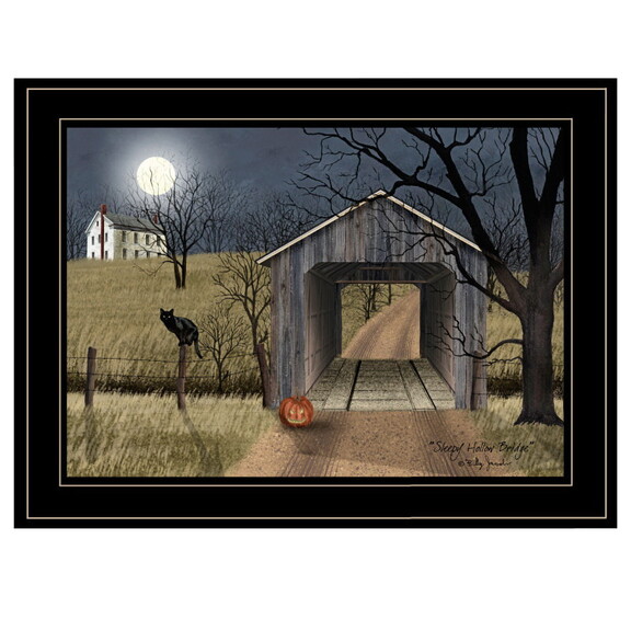 Trendy Decor 4U Sleepy Hollow Bridge Framed Wall...