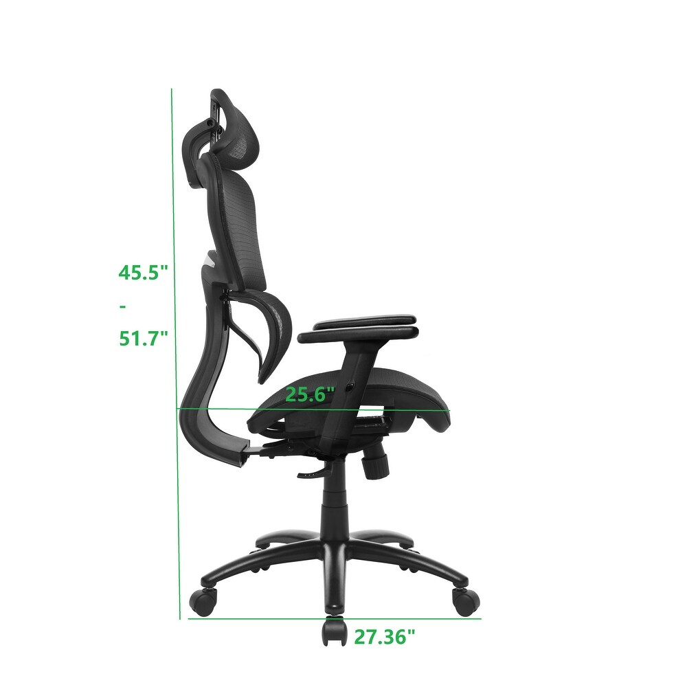 3D Arms Computer Chair Comfort Adjustable Chair with Adjustable Headrest Office Chair Back Desk Chair Rolling Industrial Chair