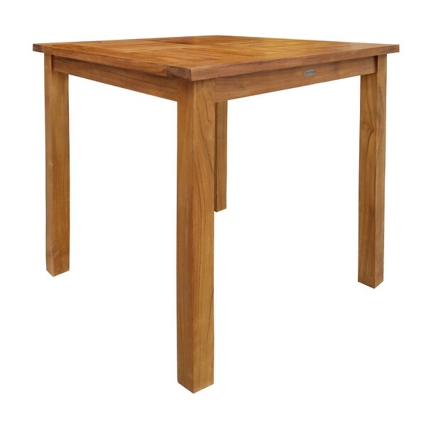 Chic Teak Seville Outdoor Teak Wood Patio Counter Height Bistro Table