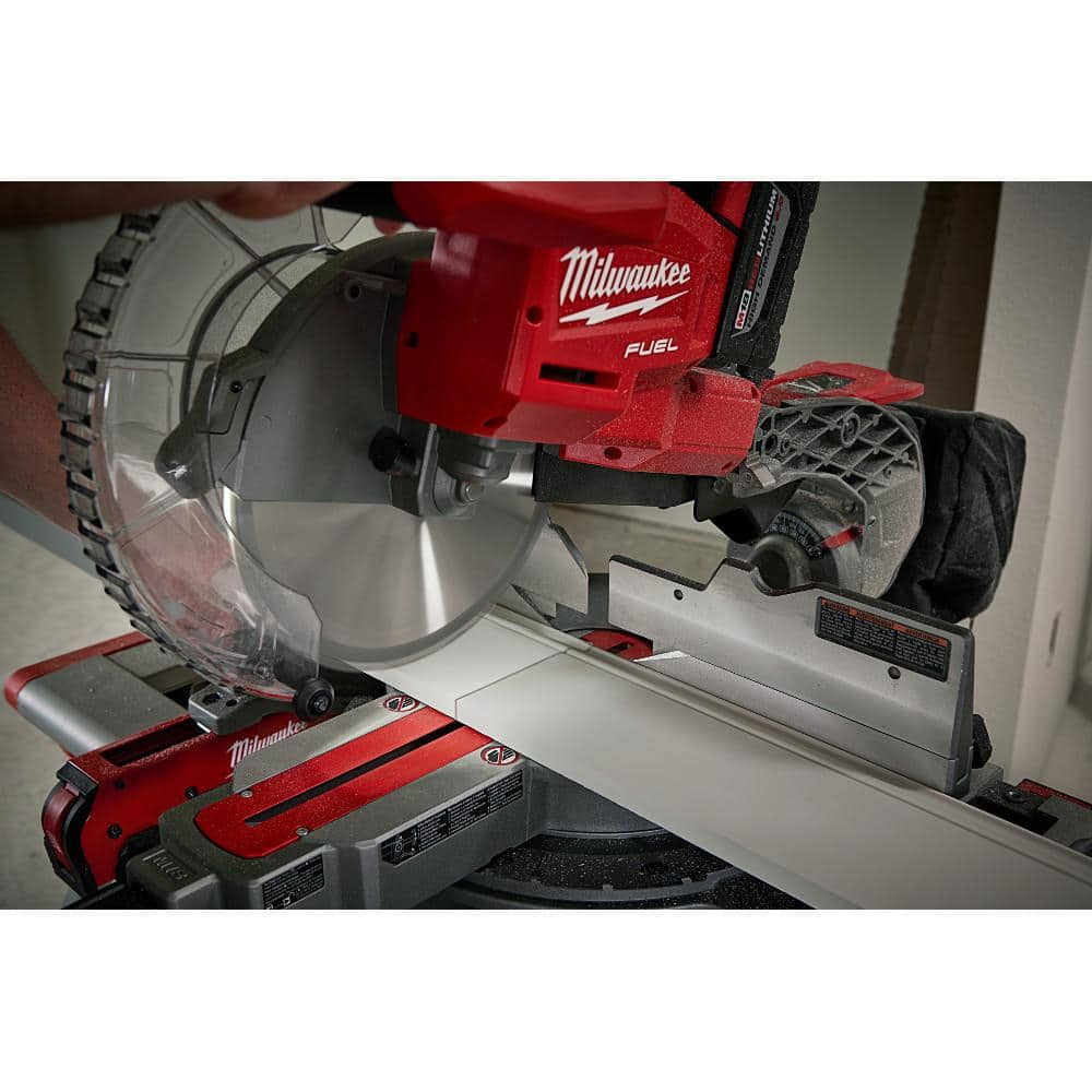 Milwaukee M18 FUEL 18V Lithium-Ion Brushless 10 in. Cordless Dual Bevel Sliding Compound Miter Saw with 8-1/4 in. Table Saw 2734-20-2736-20