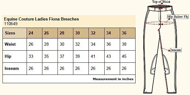 Equine Couture Ladies Fiona Silicone Knee Patch Breeches