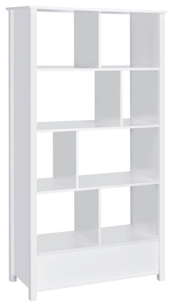 Dylan Rectangular 8 shelf Bookcase Bookcase White   Modern   Bookcases   by Modon  Houzz