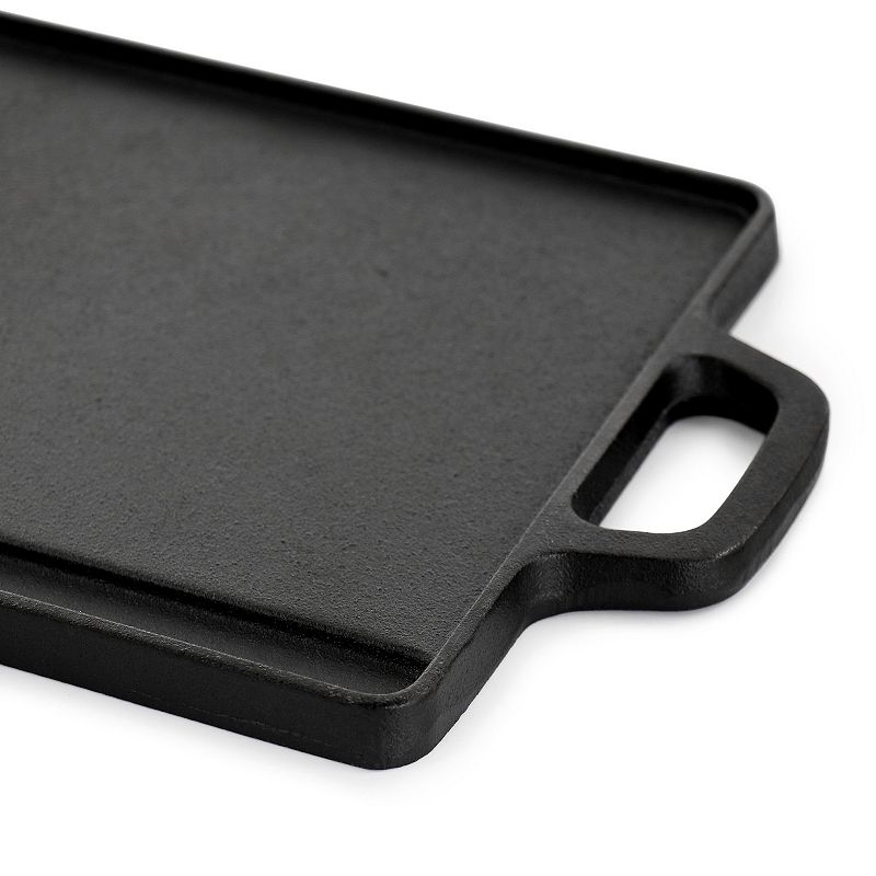 Oster Cocina Castaway Pre-Seasoned 18in x 9in Cast Iron Reversible Griddle