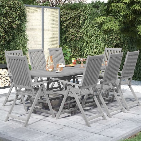 vidaXL 7/9 Piece Patio Dining Set Solid Wood Acacia