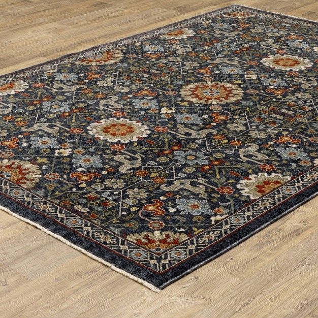 Arya Traditional Persian Indoor Area Rug Blue Captiv8e Designs